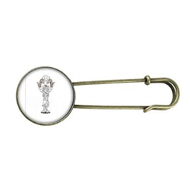 Imagem de Egito múmia Hórus chapéu de ovelha retrô metal broche broche broche clipe jóias