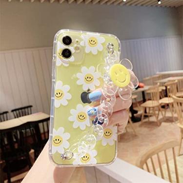 Imagem de Capa de telefone girassol 3d bonita para iphone 11 12 13 pro max xs x xr 7 8 plus se 3 capa de silicone macia margarida engraçada, b, para iphone 11