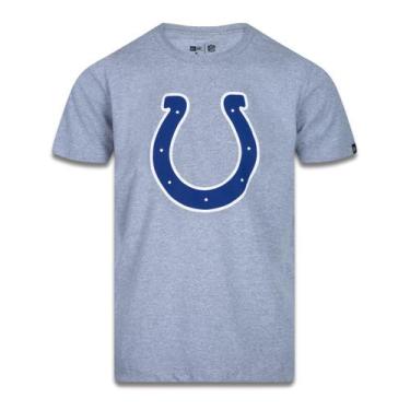 Imagem de Camiseta Plus Size Regular Manga Curta Indianapolis Colts Branco Mescl