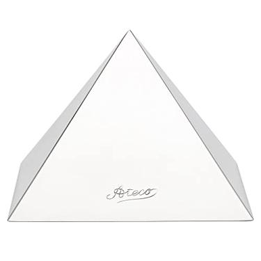 Imagem de Ateco Molde de pirâmide grande de aço inoxidável, 12 x 8 cm de altura