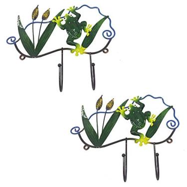 Imagem de Gancho de Ferro Enfeite Porta Chapeu Bolsa Bone Sapo Decoraçao Pendura Kit 2 Unidades