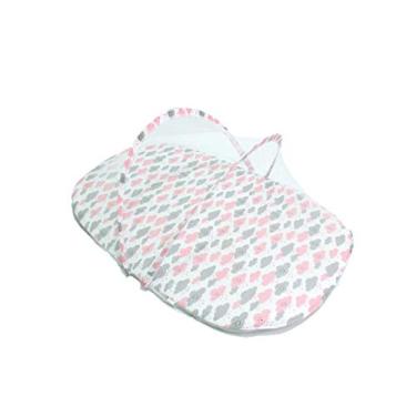 Imagem de Giz de Cor Confecções Bercinho Portatil Nuvem Rosa E Cinza Nuvem Rosa E Cinza