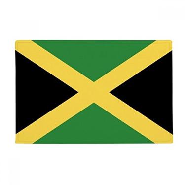 Imagem de DIYthinker Tapete de porta de banheiro com bandeira nacional da Jamaica da América do Norte antiderrapante