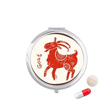 Imagem de Year of Sheep Animal China Zodíaco Caixa de armazenamento de remédios Caixa de armazenamento de remédios