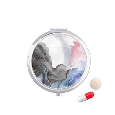 Imagem de Estojo de comprimidos para sombreamento abstrato de tinta aquarela, caixa de armazenamento de remédios