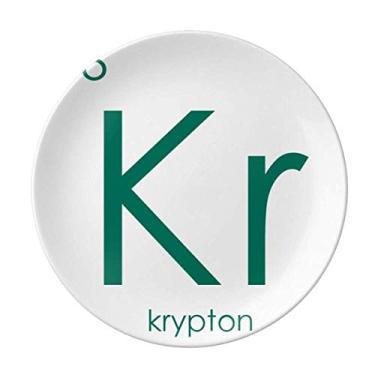 Imagem de Mesa periódica de elementos de química, placa Krypton a gás raro decorativa de porcelana salver louça louça de jantar