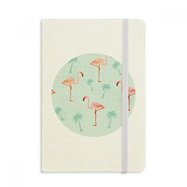 Imagem de Caderno de estampa de flamingo rosa com estampa de animal oficial de tecido rígido diário clássico
