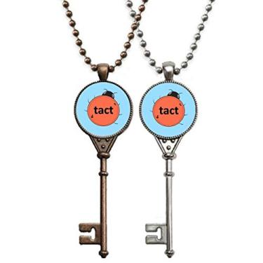 Imagem de OFFbb-USA Colar Tect Roundness Beetle Scarab Script Key Necklace Pendant Jewelry Couple Decor