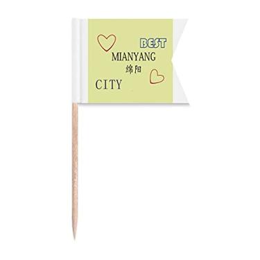 Imagem de Sinalizadores de palitos Science Technology City Mianyang com marcação de rotulagem para bolo de festa