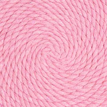 Imagem de Corda de algodão trançado natural West Coast Paracord – Corda artesanal – Corda tripla super macia e forte para esportes, decoração, artesanato, macramê, uso interno (1/4 polegada x 1,5 m, rosa)
