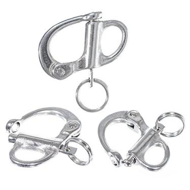 Imagem de West Coast Paracord 50 mm Aço Inoxidável Fixo Fixo Anel de Encaixe de Âncora Prata para Veleiros – Conjunto de 5