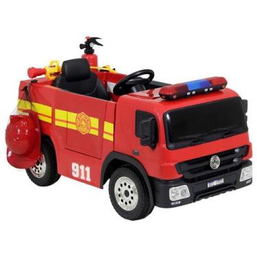 Caminhão de Brinquedo Bombeiros Controle Remoto com 6 Funções +