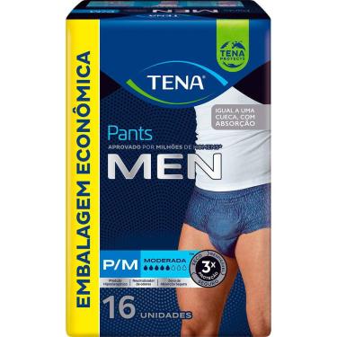 Imagem de Roupa Íntima Descartável Tena Pants Men Tamanho P/M com 16 Unidades