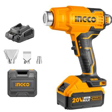 Imagem de Soprador Térmico De Calor Sem Fio Ar Quente c/ Carregador e Bateria 20v