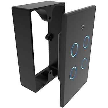 Imagem de Caixa de Sobrepor Adaptador 4x2 Compatível com Interruptores Inteligente Sonoff - Preto