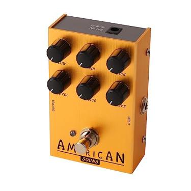 Imagem de Pedal de Guitarra Overdrive, Estrutura Estável de Boa Aparência, Layout de Botão Compacto, Pedal de Acionamento de Efeitos de Guitarra Elétrica para Produção Musical (AN 34 Ouro)