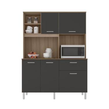 Imagem de Armário Para Cozinha Pequeno Com 5 Portas E 1 Gaveta - Ms Móveis