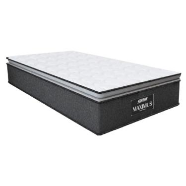 Imagem de Colchão Molas Ensacadas Pillow Top Maximus Win Gazin Cinza/Branco - Suporta até 120Kg por Pessoa (Solteiro)