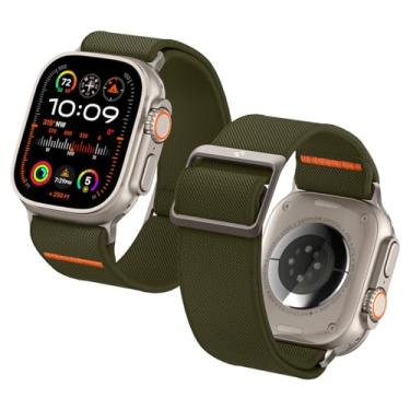 Imagem de Spigen Lite Fit Ultra Pulseira para Apple Watch Compatível com Ultra 3/2/1 49mm, Series 11/10 46mm, 9/8/7 45mm, SE3/SE2/SE/6/5/4 44mm, 3/2/1 42mm Solo Loop Nylon - Khaki