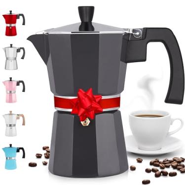 Imagem de Zulay – Cafeteira de café expresso, clássica, com ótimo sabor, café expresso, 5,5 xícara, café delicioso, fácil de operar e de limpeza rápida (cinza escuro)