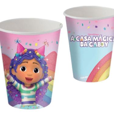 Imagem de Kit Copo A Casa Mágica da Gabby 08 Unidades - 200ml