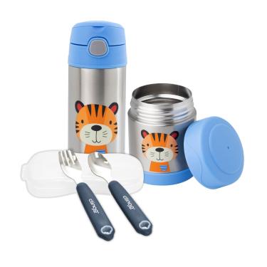 Imagem de Kit Alimentação Garrafa Pote Térmico e Talher Clingo