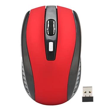 Imagem de Mini Mouse Sem Fio, Mouse Sem Fio De 2,4 GHz Com Mini Receptor USB 3 Níveis DPI Mouse óptico Ajustável Para Acessórios De Computador Portátil(Vermelho)