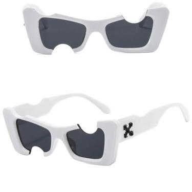 Imagem de Moda europeia e americana tendência notch hortelã preto óculos de sol personalidade hip hop óculos de sol, c8, tamanho único