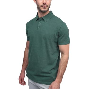 Imagem de INTO THE AM Camisas polo para homens - Camisa masculina com colarinho de ajuste confortável P - 4GG camisas de golfe clássicas de manga curta, Sem marca - Verde floresta, GG