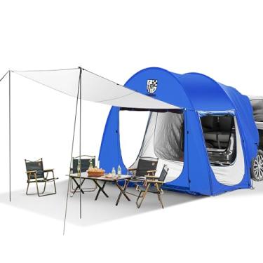 Imagem de Motovecor Tenda de Acampamento Versátil para SUV com Toldo Espaçoso, À Prova D'Água e Proteção UV, Acomoda até 4 Pessoas - Ideal para Acampamento de Carro, Mochilão e Praia