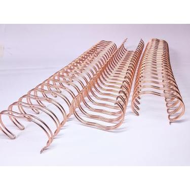 Imagem de Wire-o Para Encadernação 2x1 A4 1"1/8 para 250fls Agendas Planners Caderneta de Saúde Cadernos Livro do Bebe Com 5 Unidades 23 Anéis (Rose)