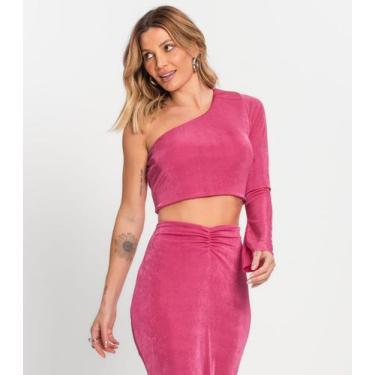 Imagem de Blusa Cropped Slink Feminina Kohmar Rosa