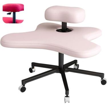Imagem de Cadeiras de escritório de meditação para adultos, cadeira de mesa de ioga para redução de dor nas costas/assento corretivo de postura ergonômica com altura ajustável (preto), 23,6 polegadas