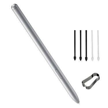 Imagem de Caneta de substituição para Galaxy Book4 Pro 360 S para Samsung Galaxy Book Pro 4 360 Stylus compatível com caneta Samsung Galaxy Book 4 360 + 5 pontas (prata)