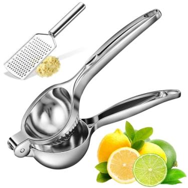 Imagem de (Silver) - Lemon Squeezer Hand Manual Lemon Squeezers - Lime Hand Juice Lemon Squeezer Press Citrus Press Juicers Squeezer, Premium Quality Lime Lemon Squeezer, Manual Citrus Press Juicer with Zester