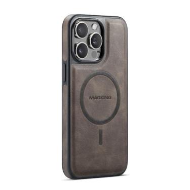 Imagem de 2 in 1 Detachable Card Bag Wallet Case Compatible with iPhone 16 Pro Max, MAGKING K1 Luxury Zipper Wallet Leather Ring Holder Magnetic Leather Case Men Women 6.9'' RFID Blocking (Coffee1(Only Case))