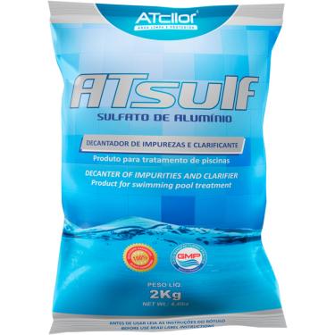 Imagem de AtCllor, Sulfato de alumínio, Decantador de impurezas e clarificante, AtSulf, Pó, 2 Kg, Cinza
