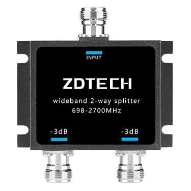 Imagem de ZDTECH Divisor de 2 vias WideBand com conectores N-fêmeas divisor de sinal de 50 Ohm para 4G/LTE (698-2700MHz)