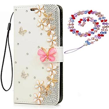 Imagem de Capa para Nokia G50 5G, capa protetora de couro brilhante e alça de pescoço [suporte] [compartimentos para cartões] [fecho magnético] para Nokia G50 5G capa de telefone (# 7)