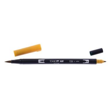 Imagem de Tombow Caneta Pincel Artística Dual Brush Yellow Gold 026