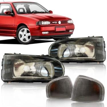 Imagem de Par Farol Gol Bola Máscara Negra G2 1995 à 1999 + Piscas Fumê