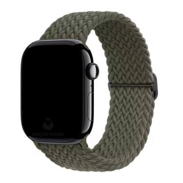 Imagem de Pulseira Nylon Trançada Tecido Compatível Com Apple Watch - Baú do Vik