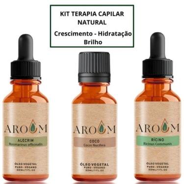 Imagem de Kit óleos terapia capilar natural - Alecrim , Coco e Castor (Rícino ) 