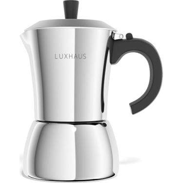 Imagem de LuxHaus Moka Pot – Cafeteira espresso com 6 xícaras – Cafeteira Mocha italiana e cubana 100% aço inoxidável
