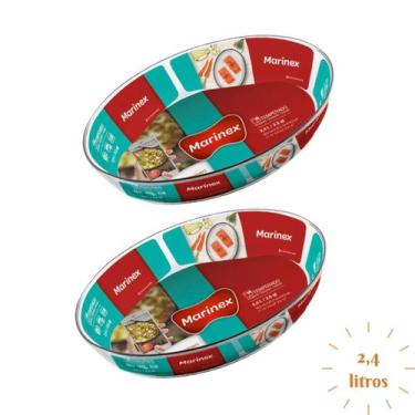 Imagem de Conj 2 Travessa Oval Vidro 2,4L Nadir Forno Freezer Sempre - Nadir Fig