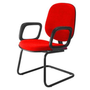 Imagem de Cadeira Diretor Interlocutor para Escritório Linha Uno Vermelho - Desi
