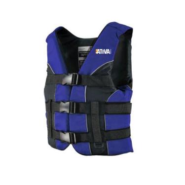 Imagem de Colete Salva Vidas Classe V Homologado Nylon Ativa 55, Azul, GG (Acima