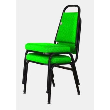 Imagem de 02 Cadeiras Empilhável para Hotelaria Linha Hotel Jersey Verde - Desig