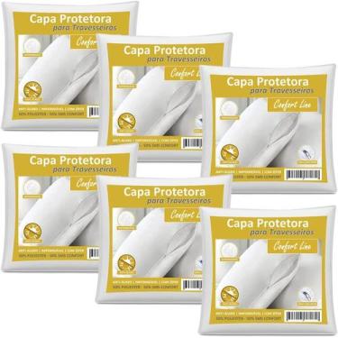 Imagem de Kit 6 Capas Travesseiro Impermeável SMS Super Confort Line 50cm x 70cm