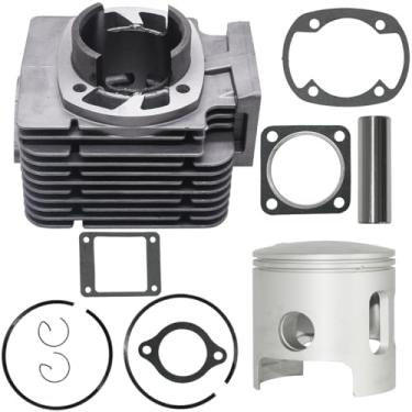 Imagem de JDLLONG Kit de pistão de extremidade superior com juntas para Yamaha G1 cilindro de carrinho de golfe a gás de 2 ciclos com kit de pistão kit de reconstrução de extremidade superior 1978-1989